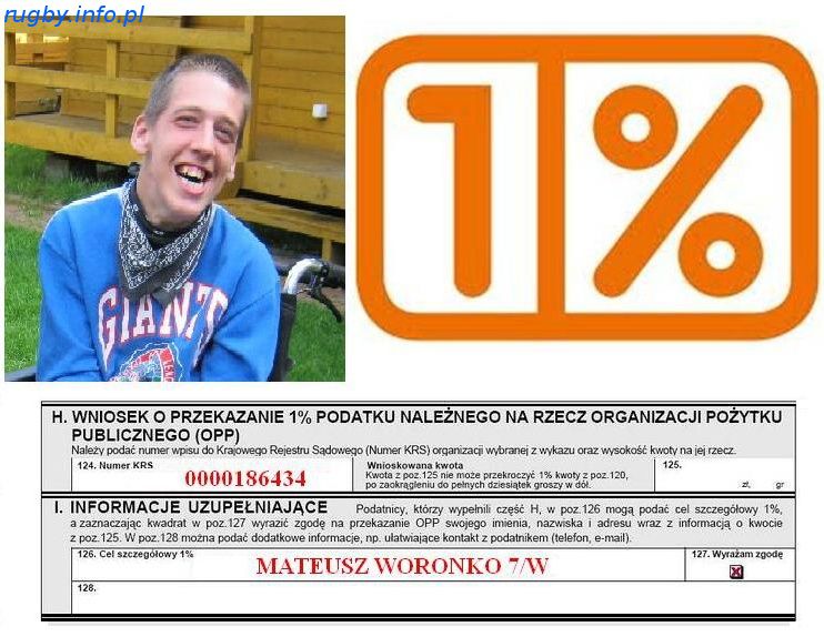 Jeden procent – darem serca dla Mateusza